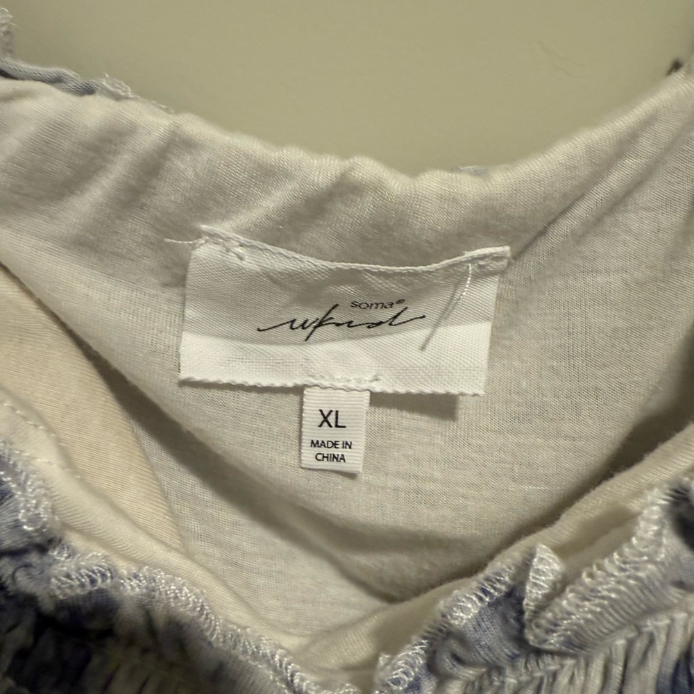Soma Blue and White Tie-Dye Maxi Dress size XL - Picture 2 of 3